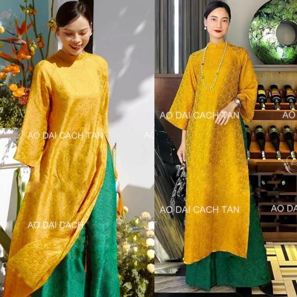 Áo dài cách tân nữ dáng suông tay loe cao cấp phù hợp sự kiện đám cưới hỏi lễ tết đẹp sang chảnh