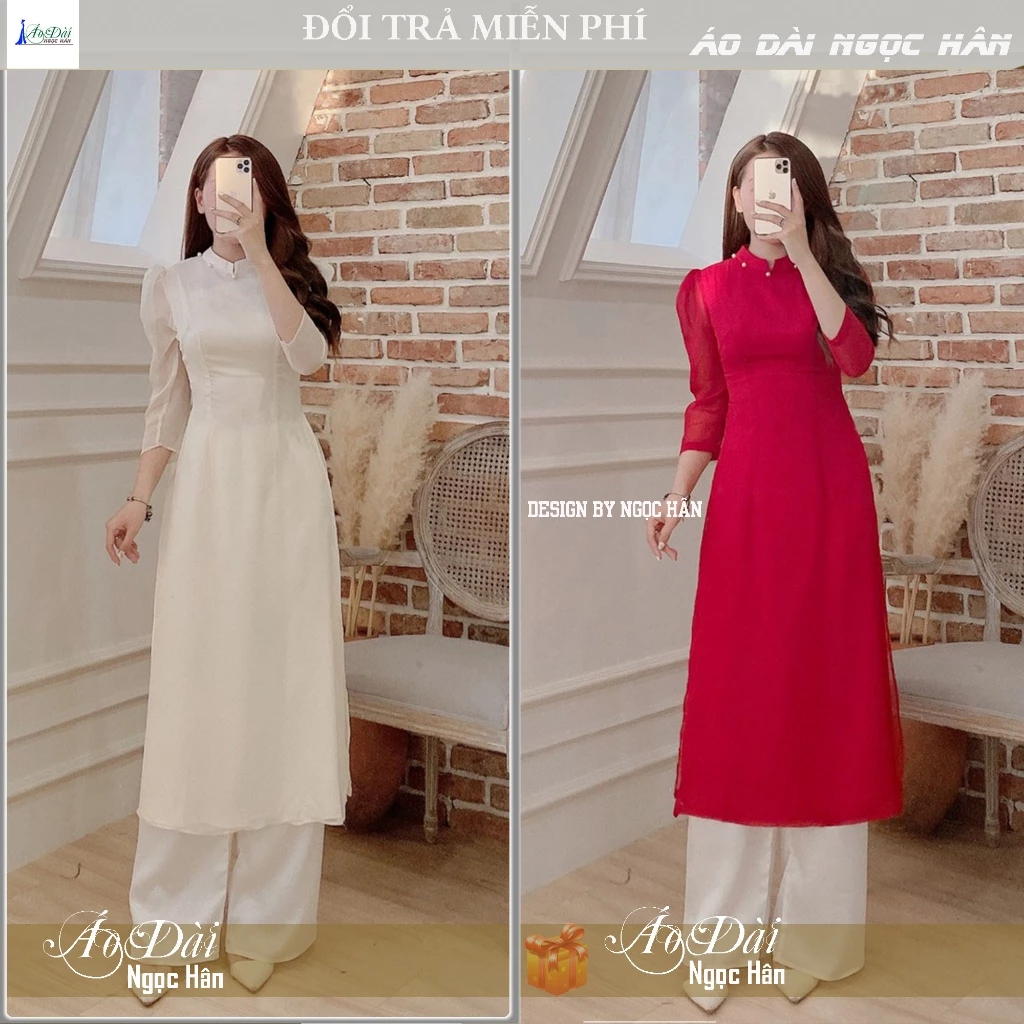Áo dài cách tân nữ tay bồng  A01
