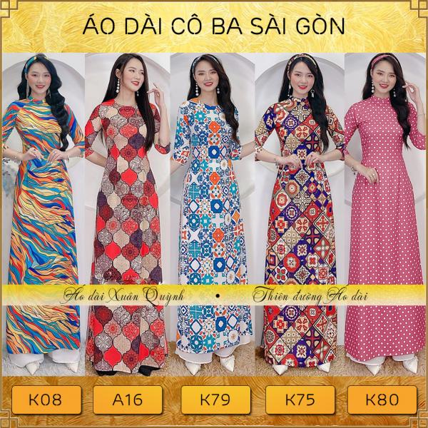 Áo Dài Cô Ba Sài Gòn Trẻ Trung Duyên Dáng, Lụa Habutai Mềm Mại - Áo Dài Xuân Quỳnh