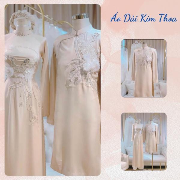Áo Dài Cô Dâu Chú Rể Cưới Hỏi Truyền Thống AC05