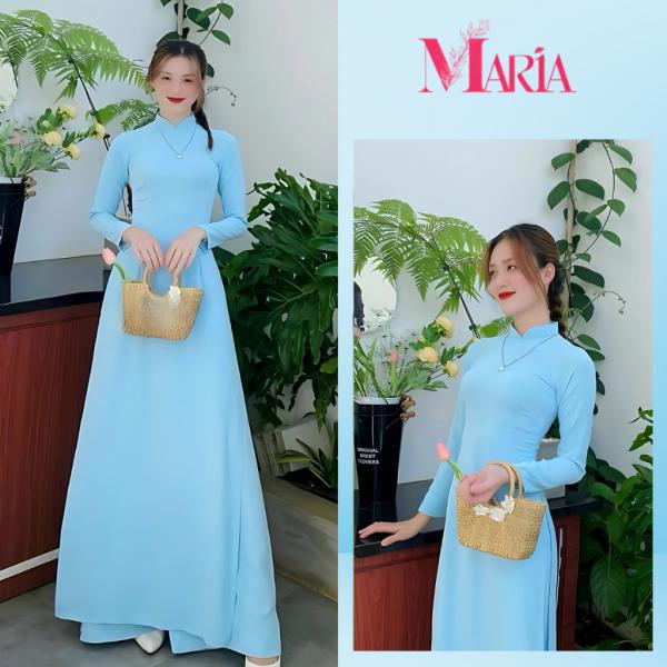 Áo Dài Màu Xanh Ngọc chất liệu LỤA MĨ CAO CẤP CO GIÃN 2 Tà (1 lớp) chuẩn FORM