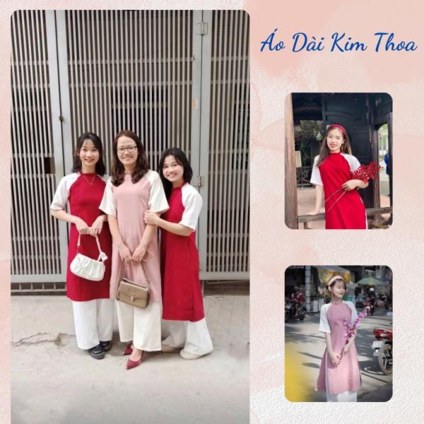 Áo Dài Nữ Cách Tân Tay Phối Lỡ AD02