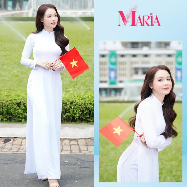 Áo dài trắng học sinh 2025 dáng suông tà dài lụa Mỹ - Set đồng phục đẹp - Freesize S-M-L