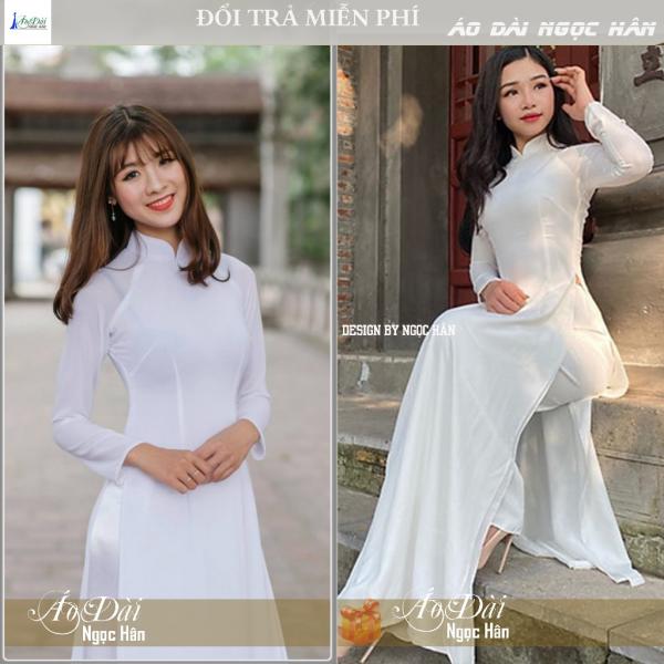 Áo Dài Trắng Học Sinh 4 Tà Lụa HS01