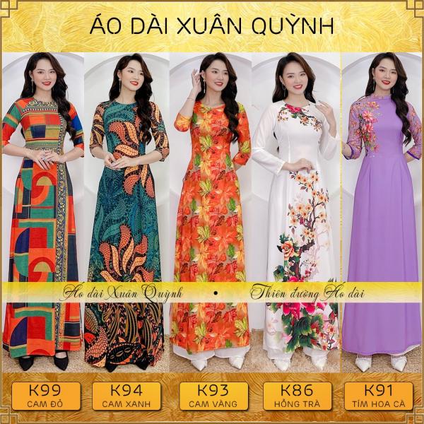 Áo Dài Truyền Thống Duyên Dáng, Thanh Lịch Lụa Habutai Mềm Mại Co Dãn - Áo Dài Xuân Quỳnh