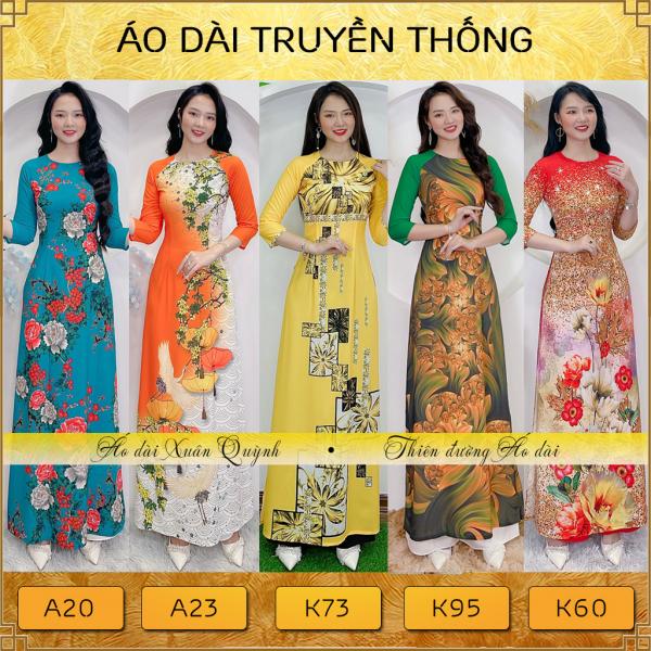 Áo Dài Truyền Thống Duyên Dáng Thanh Lịch, Lụa Habutai Mềm Mại Thoáng Mát - Áo Dài Xuân Quỳnh