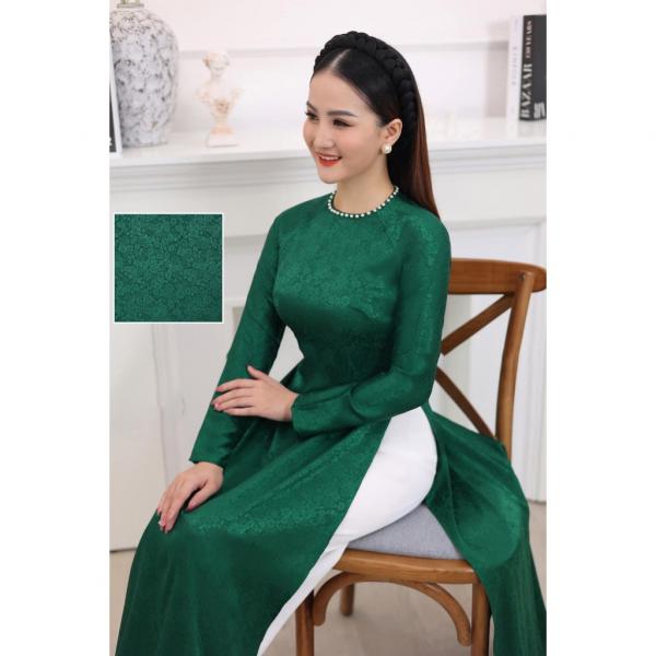 Áo Dài Truyền Thống Nữ Gấm Trơn G01