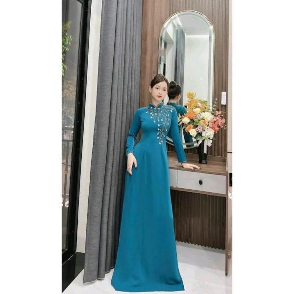 Áo Dài Truyền Thống Nữ Họa Tiết Thủ Công TN09