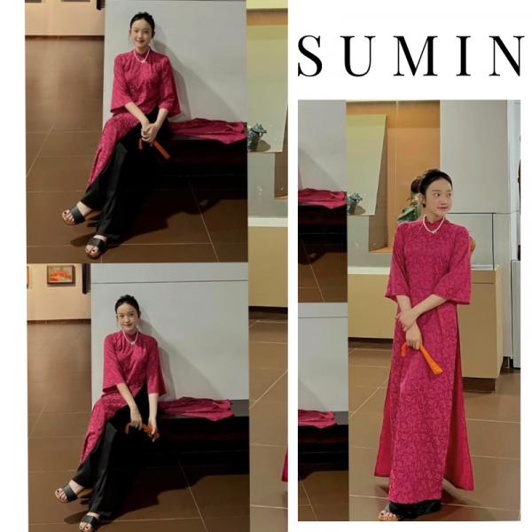 [GAM2F_DAI] Set Áo Dài Gấm Suông Dáng Dài Tay Lỡ Chất Liệu Gấm Cao Cấp Mềm Mịn May Sẵn_SM58