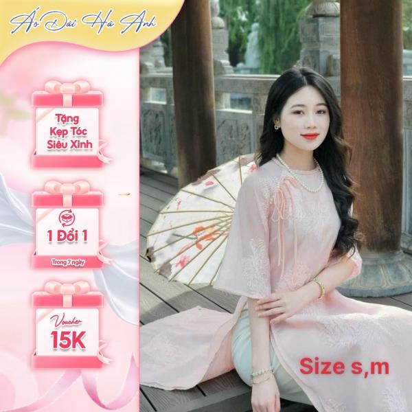 SET [ Áo + Quần ] ÁO DÀI TƠ THÊU QUỲNH - VẺ ĐẸP TRUYỀN THỐNG, NÉT TINH TẾ HIỆN ĐẠI - ÁO DÀI HÀ ANH